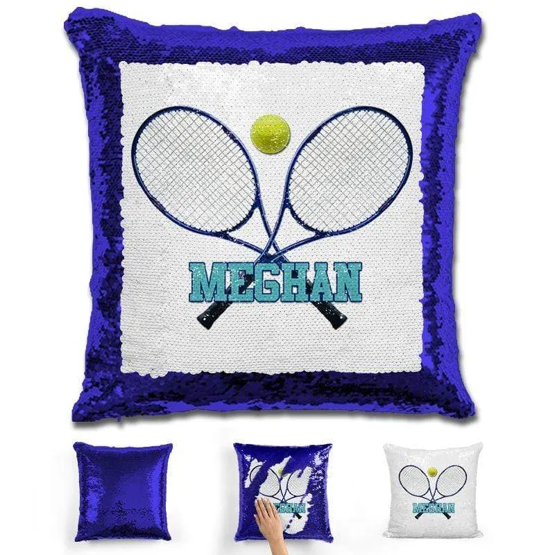 Tennis Personalized Magic Sequin Pillow