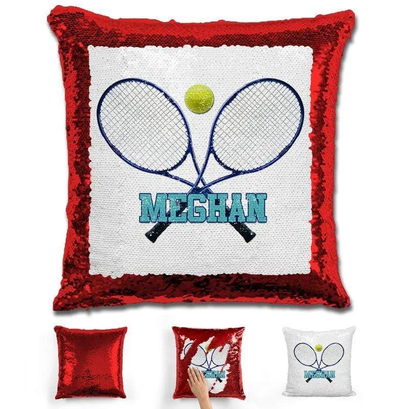Tennis Personalized Magic Sequin Pillow