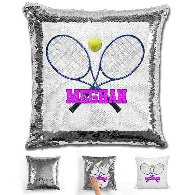 Tennis Personalized Magic Sequin Pillow