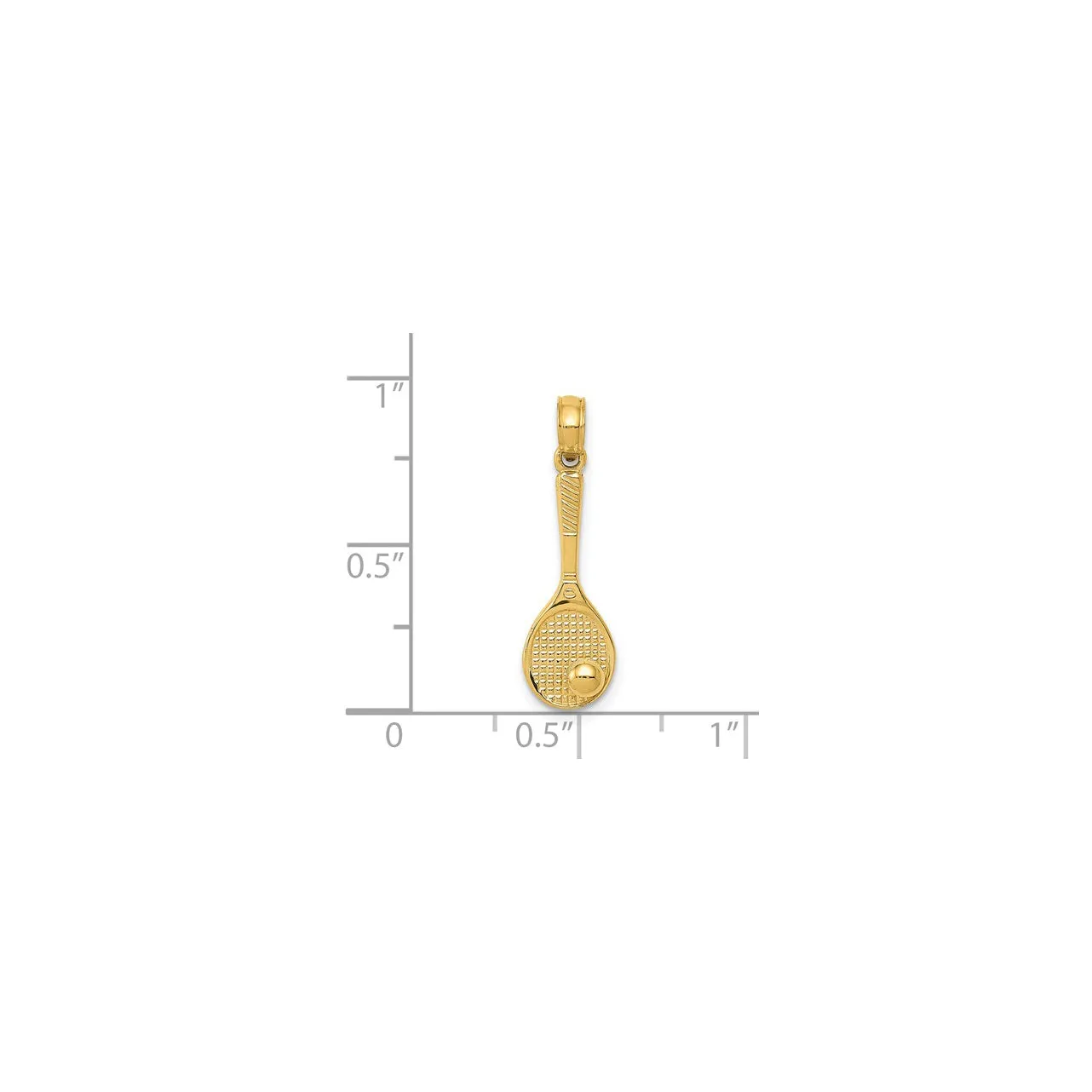 Tennis Racquet and Ball Pendant (14K)