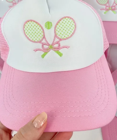 Tennis Racquet Bow Trucker Hat