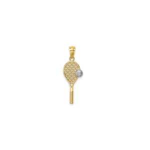 Tennis Racquet Pendant (14K)