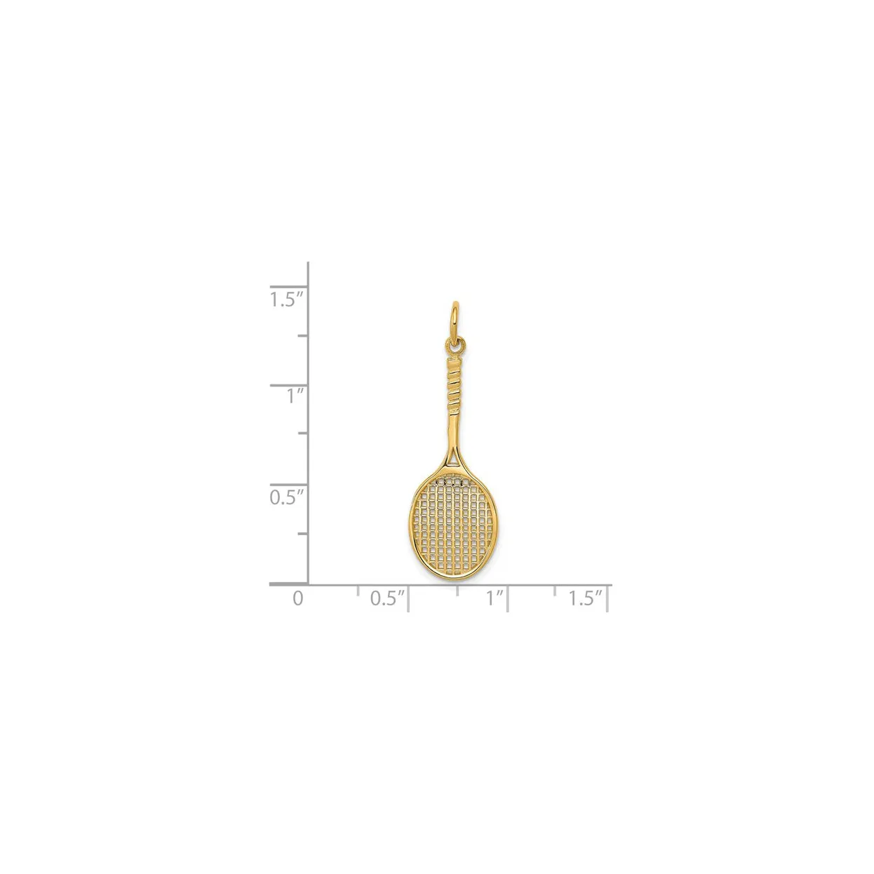 Tennis Racquet Pendant (14K)