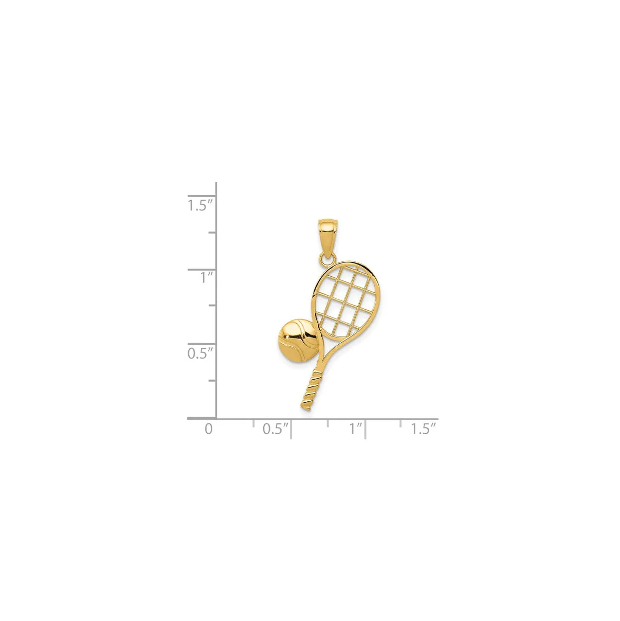 Tennis Racquet Pendant (14K)