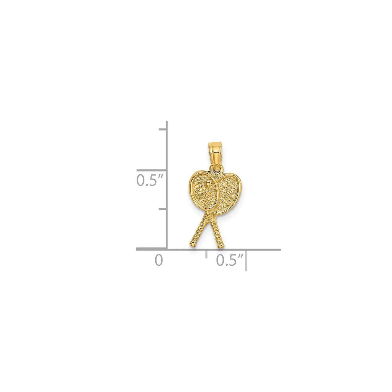 Tennis Racquets Pendant (14K)