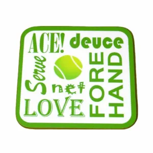 Tennis Text Coaster