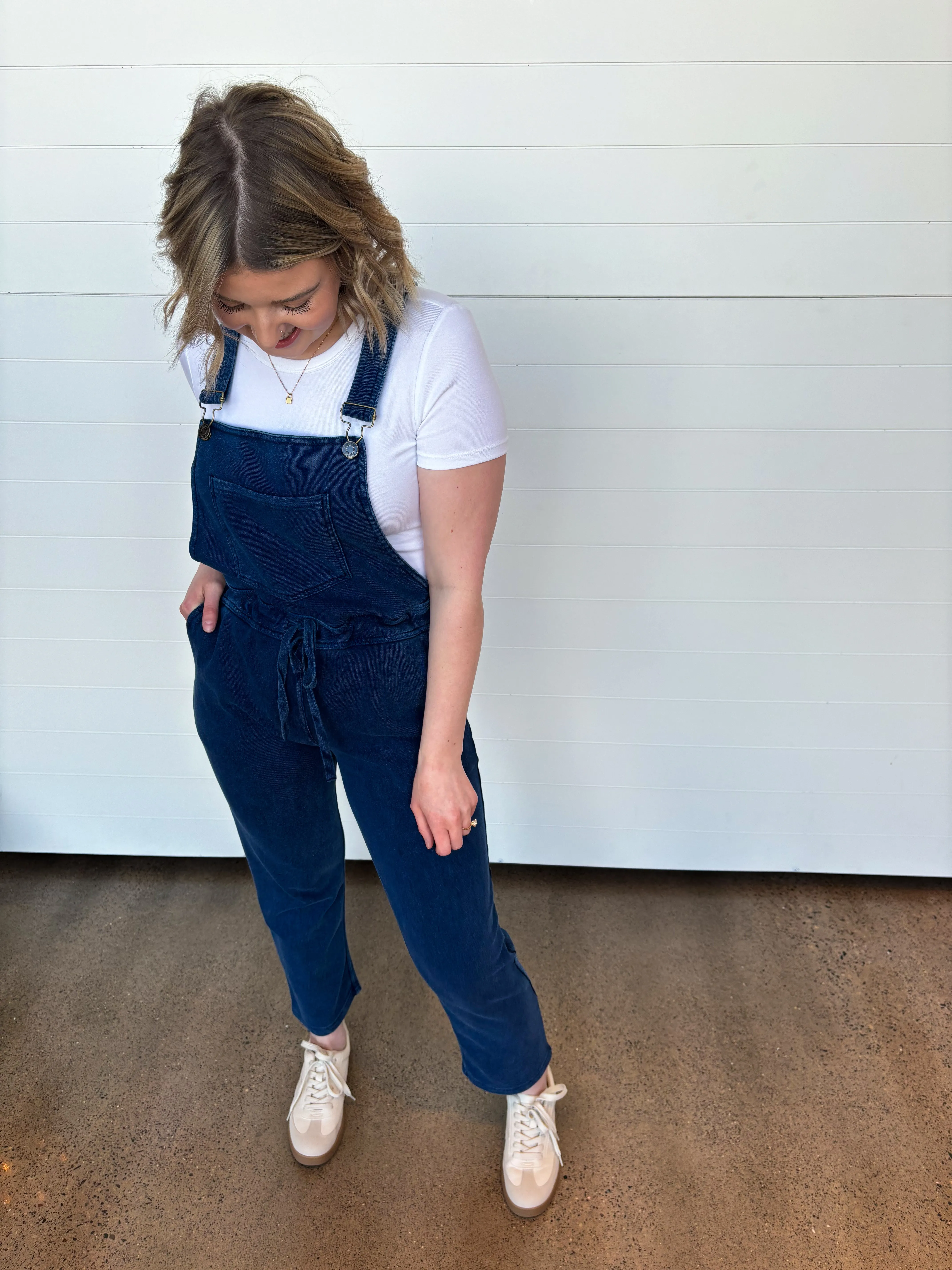 The Knit Denim Overalls