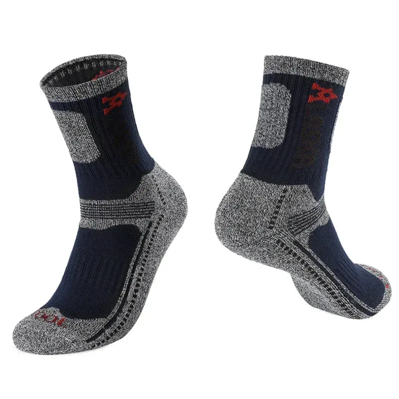 Thermal Hiking Socks for Men - 3-Pack Warm Winter Socks with Towel Bottom