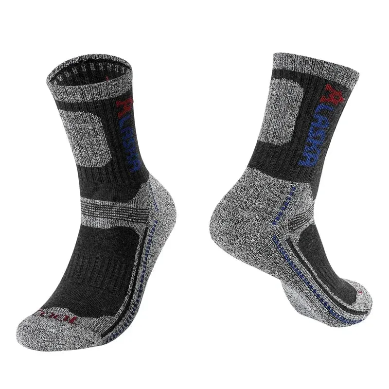 Thermal Hiking Socks for Men - 3-Pack Warm Winter Socks with Towel Bottom