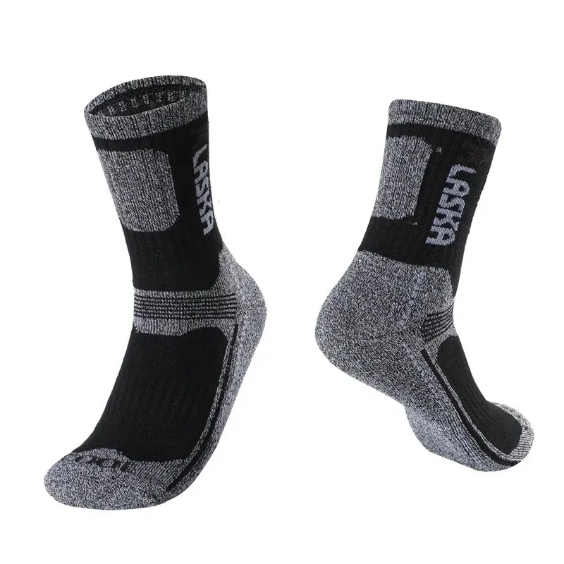 Thermal Hiking Socks for Men - 3-Pack Warm Winter Socks with Towel Bottom