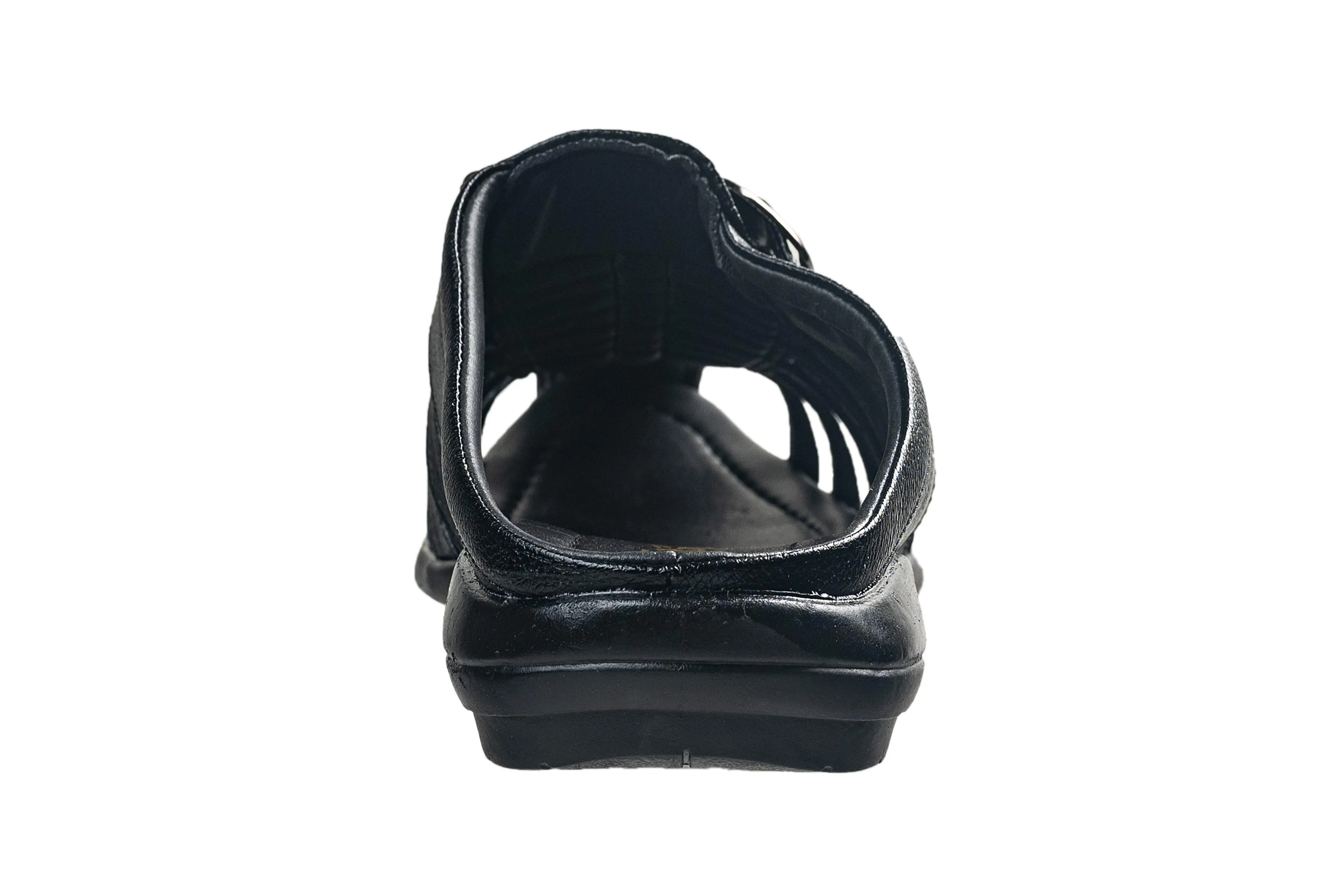 Titas Gents Black Chappal
