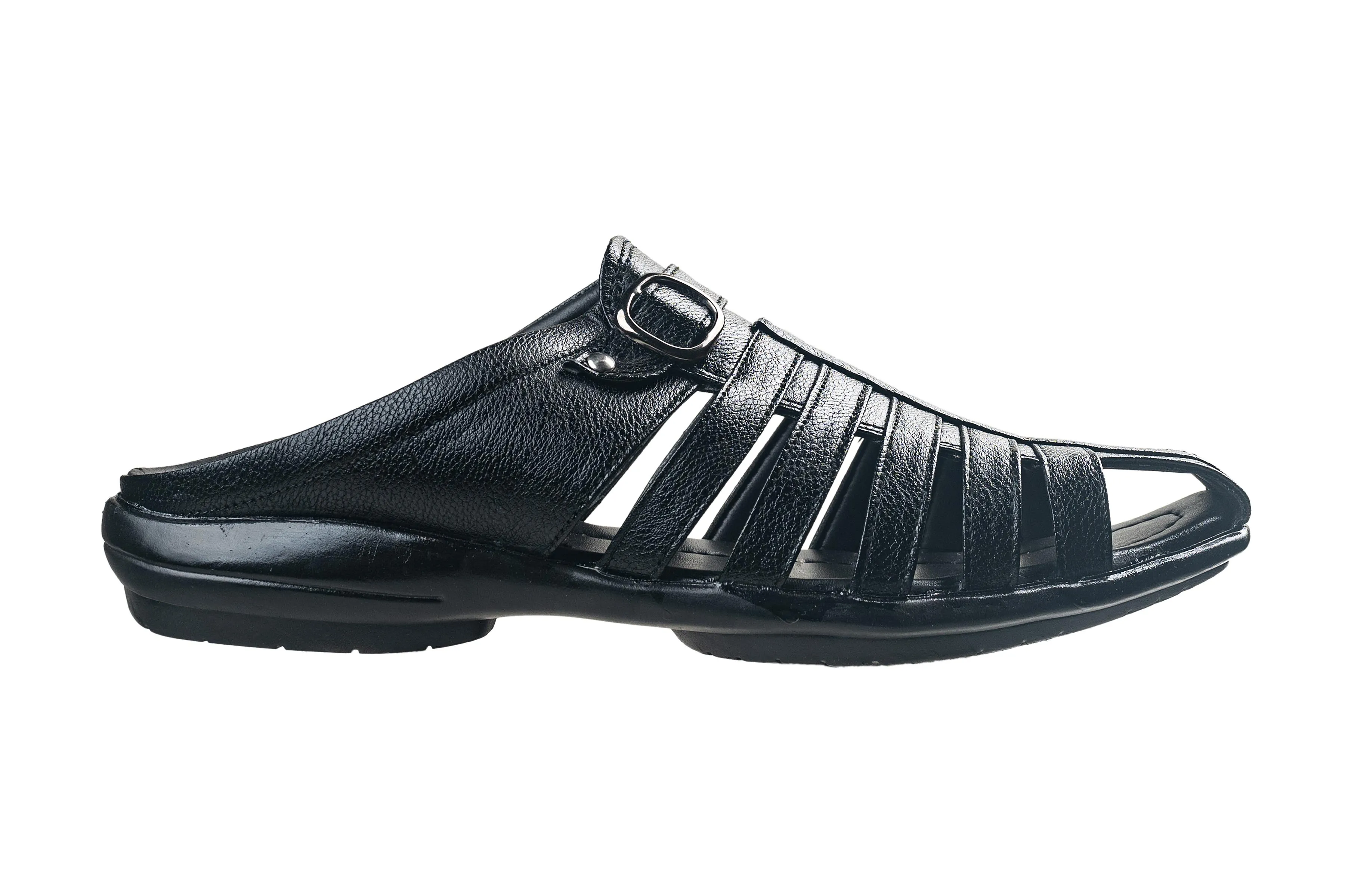 Titas Gents Black Chappal