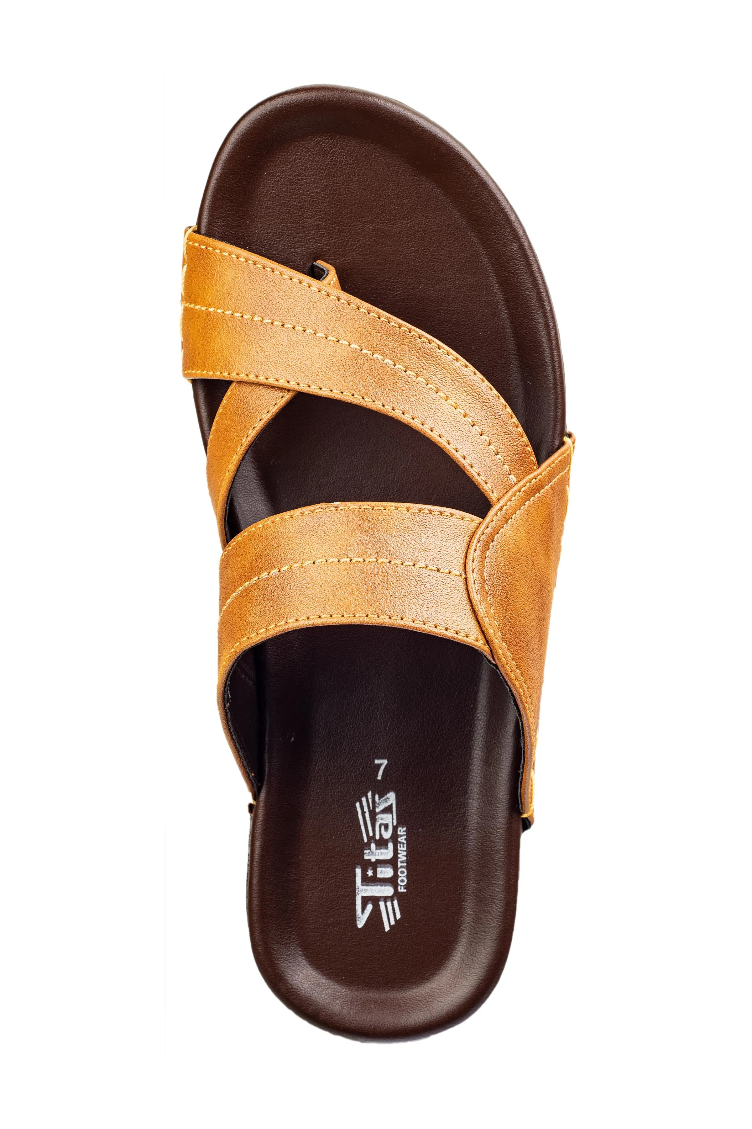 Titas Gents Tan / Brown Chappal