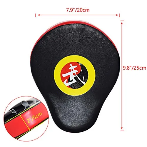 TLBTEK 2PCS Curved Punching Mitts Boxing Pads Hand Target Boxing Pads Gloves Training Focus Pads Kickboxing Muay Thai MMA Martial Art UFC Punch Mitts for Kids,Men & Women