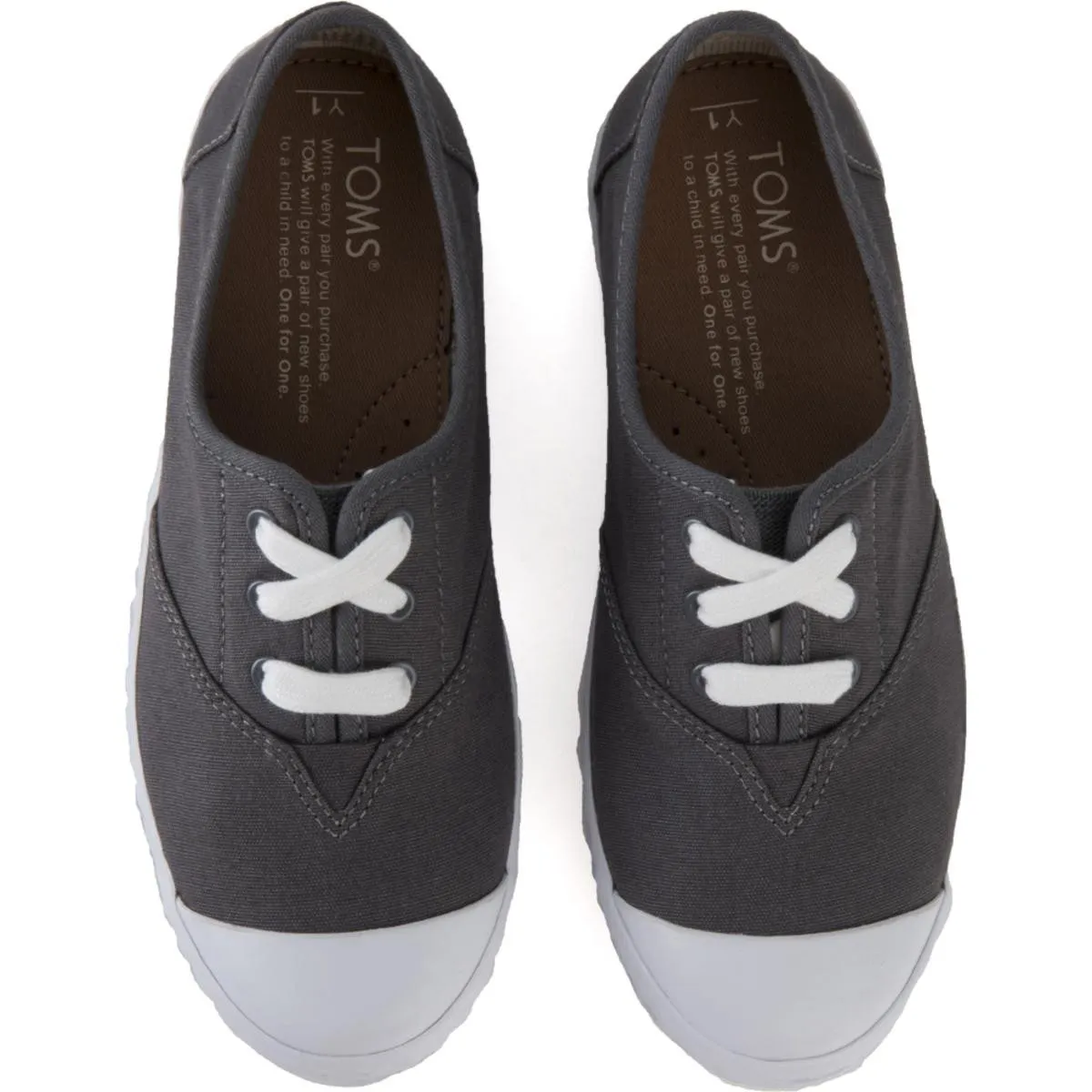 Toms for Kids: Zuma Grey Canvas Sneakers