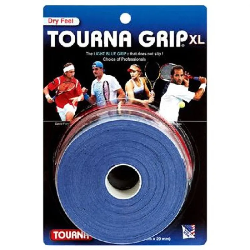 Tourna Grip XL Dry Feel 3 Overgrip Roll (3 Pack)
