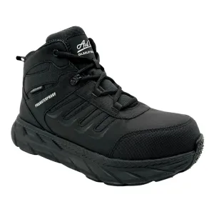 ULTRALIGHT: MEN'S 6" WORK BOOT: BLACK 9258PR [CARBON NANO SAFETY TOE, WATERPROOF, PUNCTURE RESISTANT, SLIP RESISTANT]