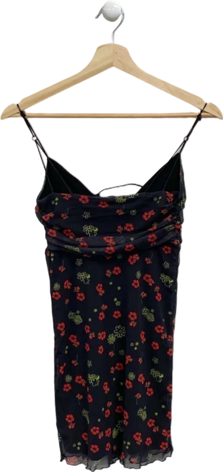 Urban Outfitters Black Floral Mesh Dress XS