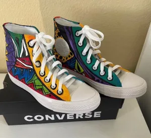 VIA WEARABLE ART TENNIS SHOES -CONVERSE