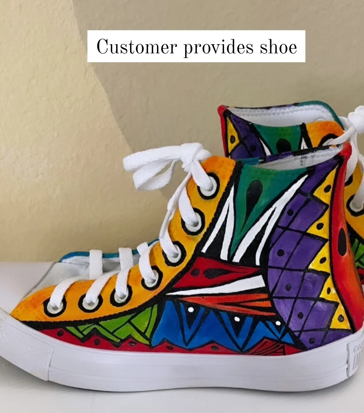 VIA WEARABLE ART TENNIS SHOES -CONVERSE