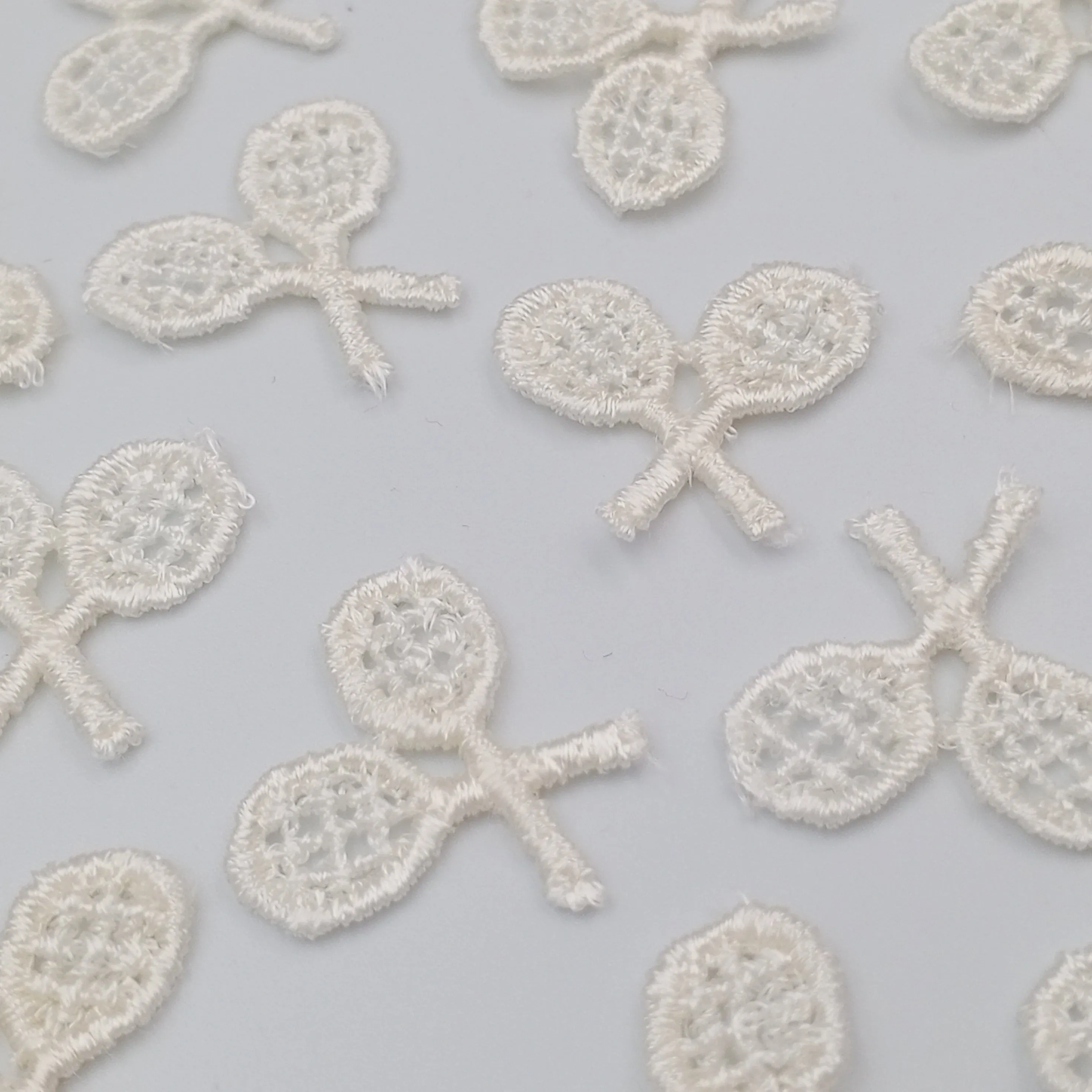 VINTAGE Tennis appliques embroidery White Patches #920