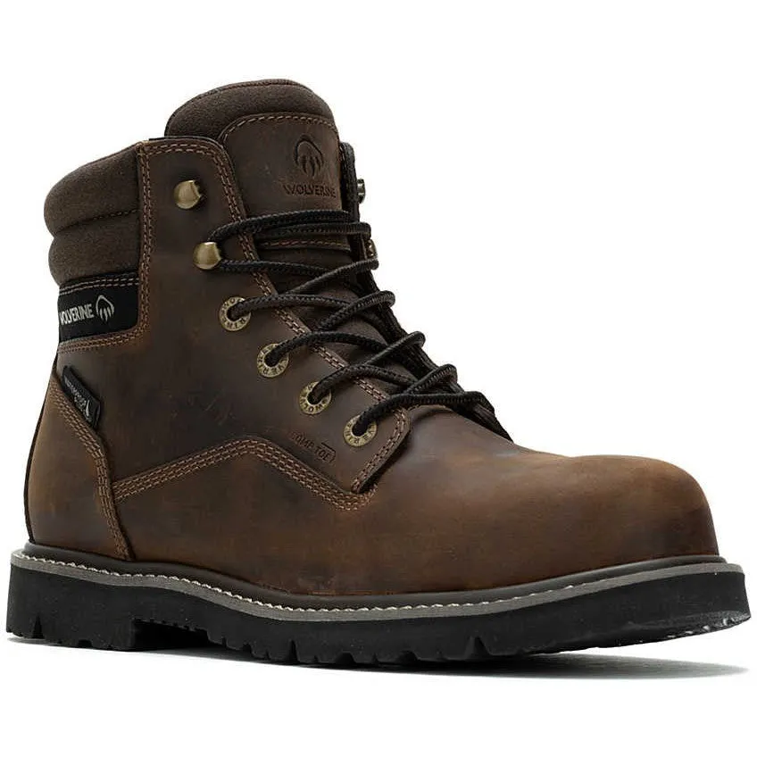 Wolverine Men's Revival 6" Comp Toe WP Work Boot- Brown- W241017