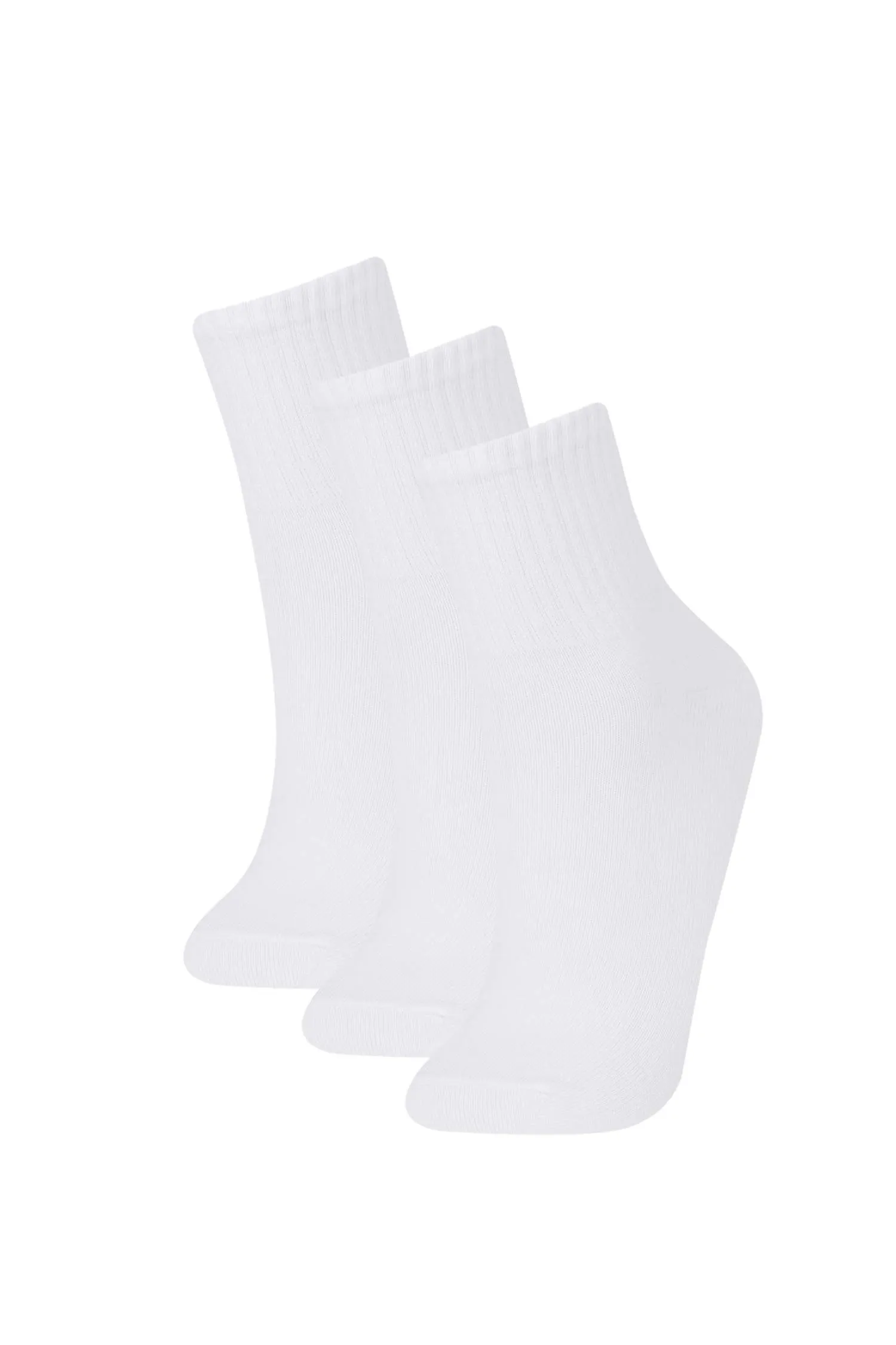 Women's Comfortable Rubber 3 Pcs Cotton Sock