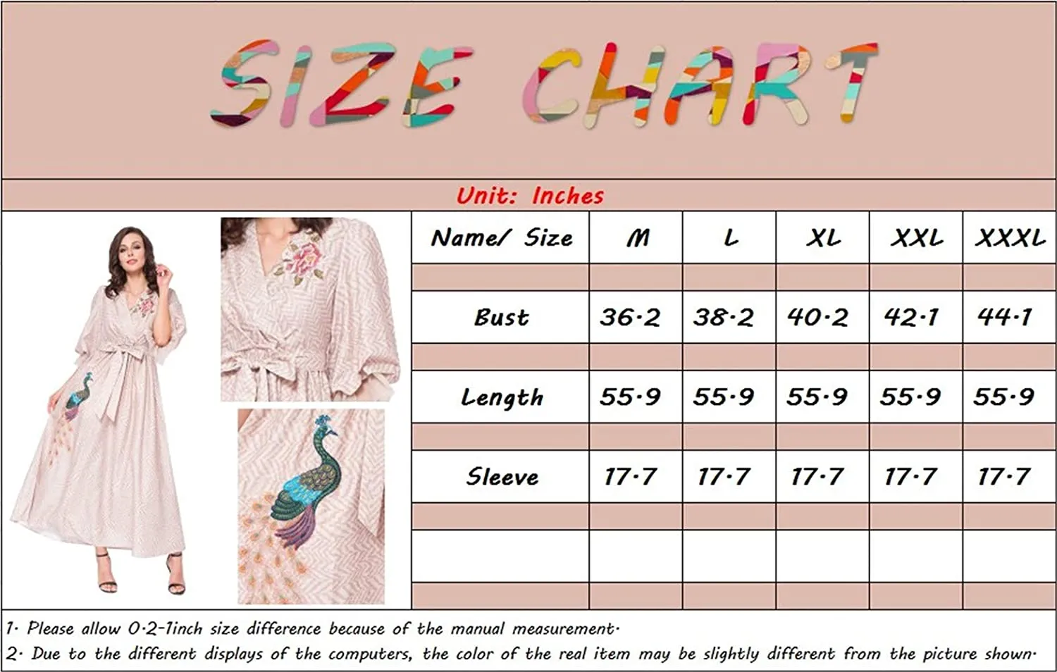 Women's Embroidered Half Sleeve Casual Pink Dress Muslim Dress with Belt