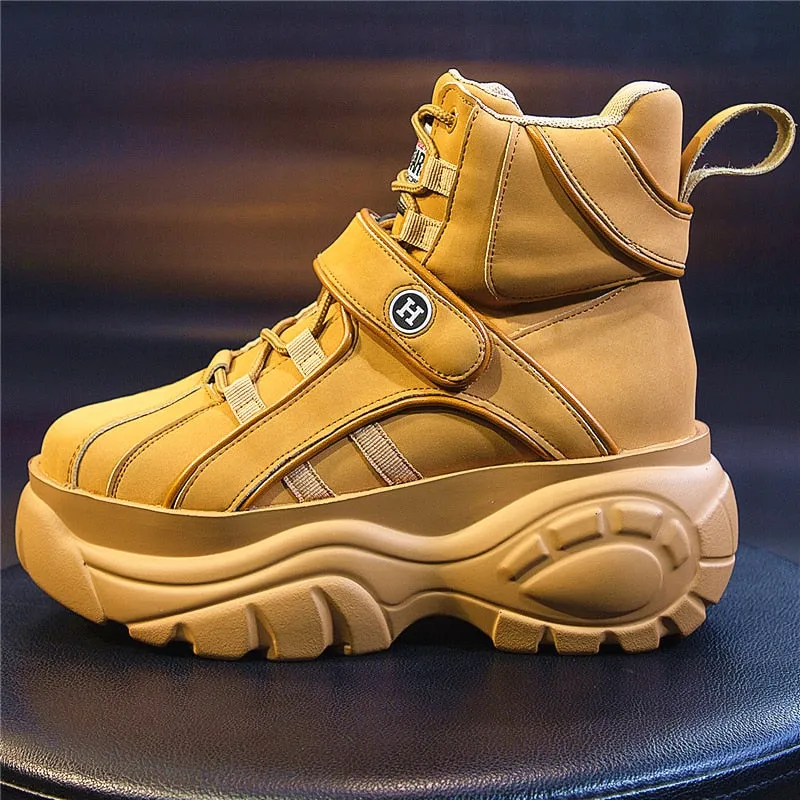 Women's Platform Sneakers Fashion Brand Women Chunky Sneakers Comfort  Casual Woman Dad Shoes Ladies Footwear Yellow