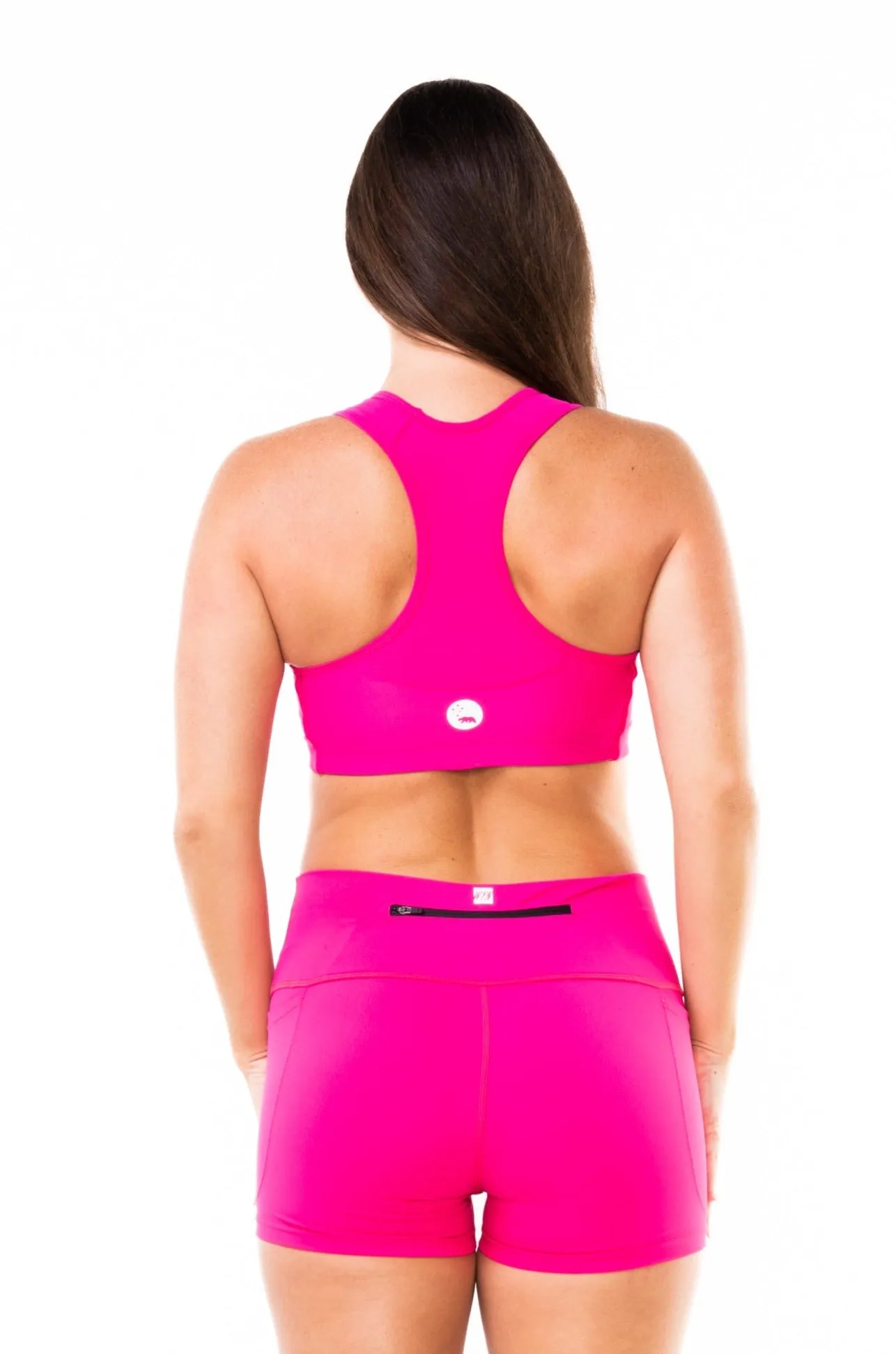 Women's Racergirl Racerback Sports Bra - Raspberry