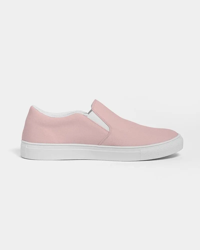 Womens Sneakers - Rose Pink Slip-on Canvas Sports Shoes by inQue.Style