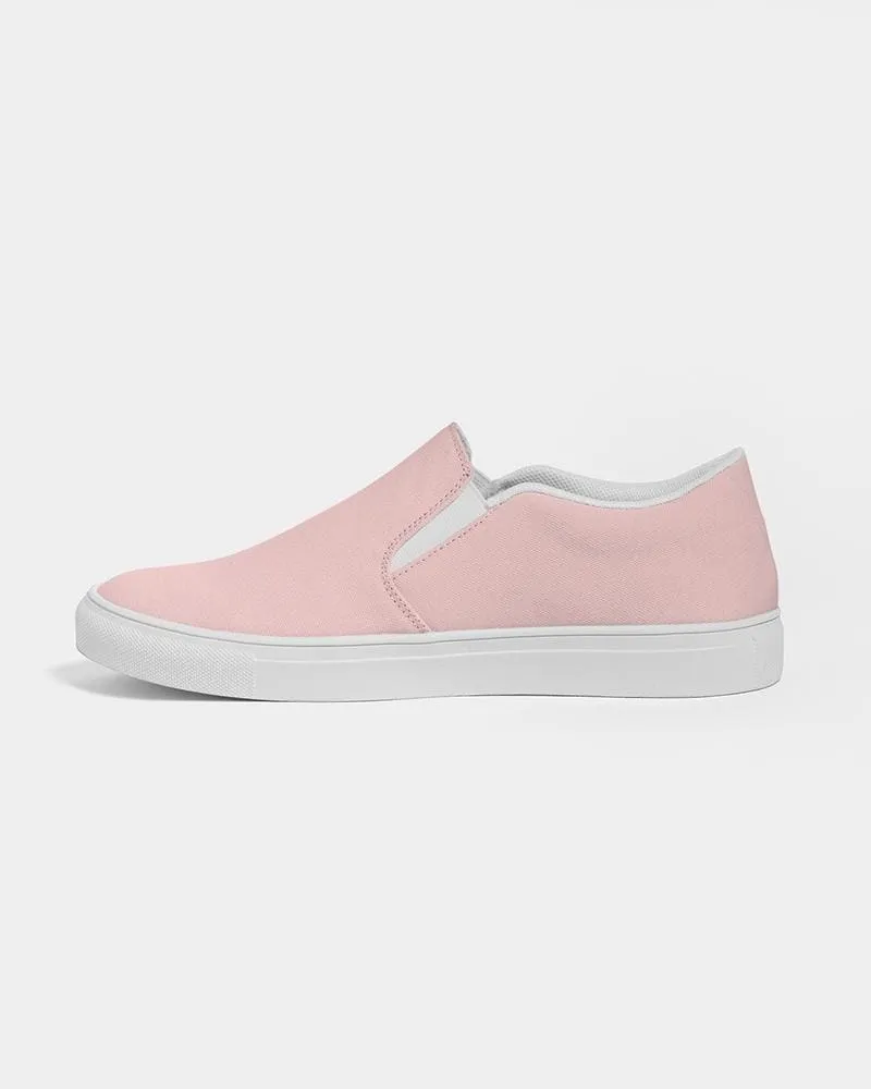 Womens Sneakers - Rose Pink Slip-on Canvas Sports Shoes by inQue.Style