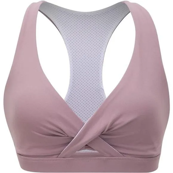 𝅺WOMENS Strappy Sports Bra Mesh Open Back Sports Bra for Workout Yoga Gym