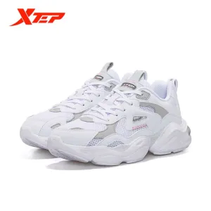 Xtep Women's Shoes Sports New Spring Authentic Thick-Soled Fashion Shoes