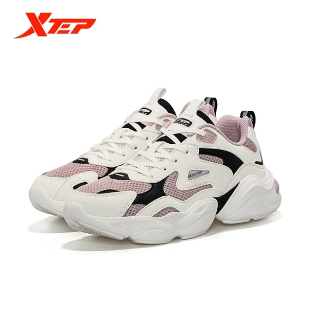 Xtep Women's Shoes Sports New Spring Authentic Thick-Soled Fashion Shoes