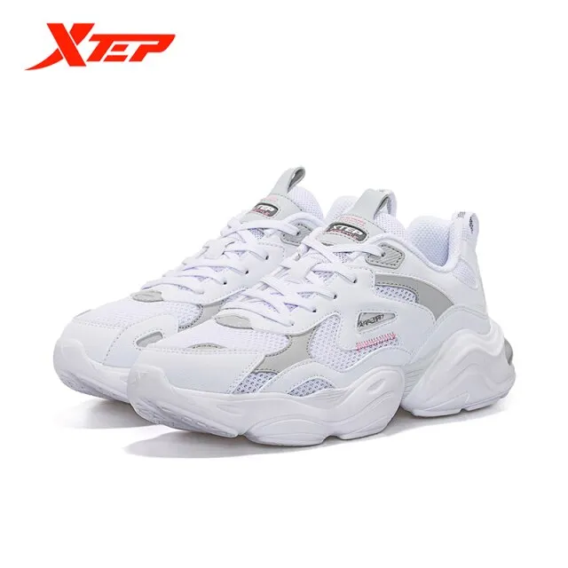 Xtep Women's Shoes Sports New Spring Authentic Thick-Soled Fashion Shoes