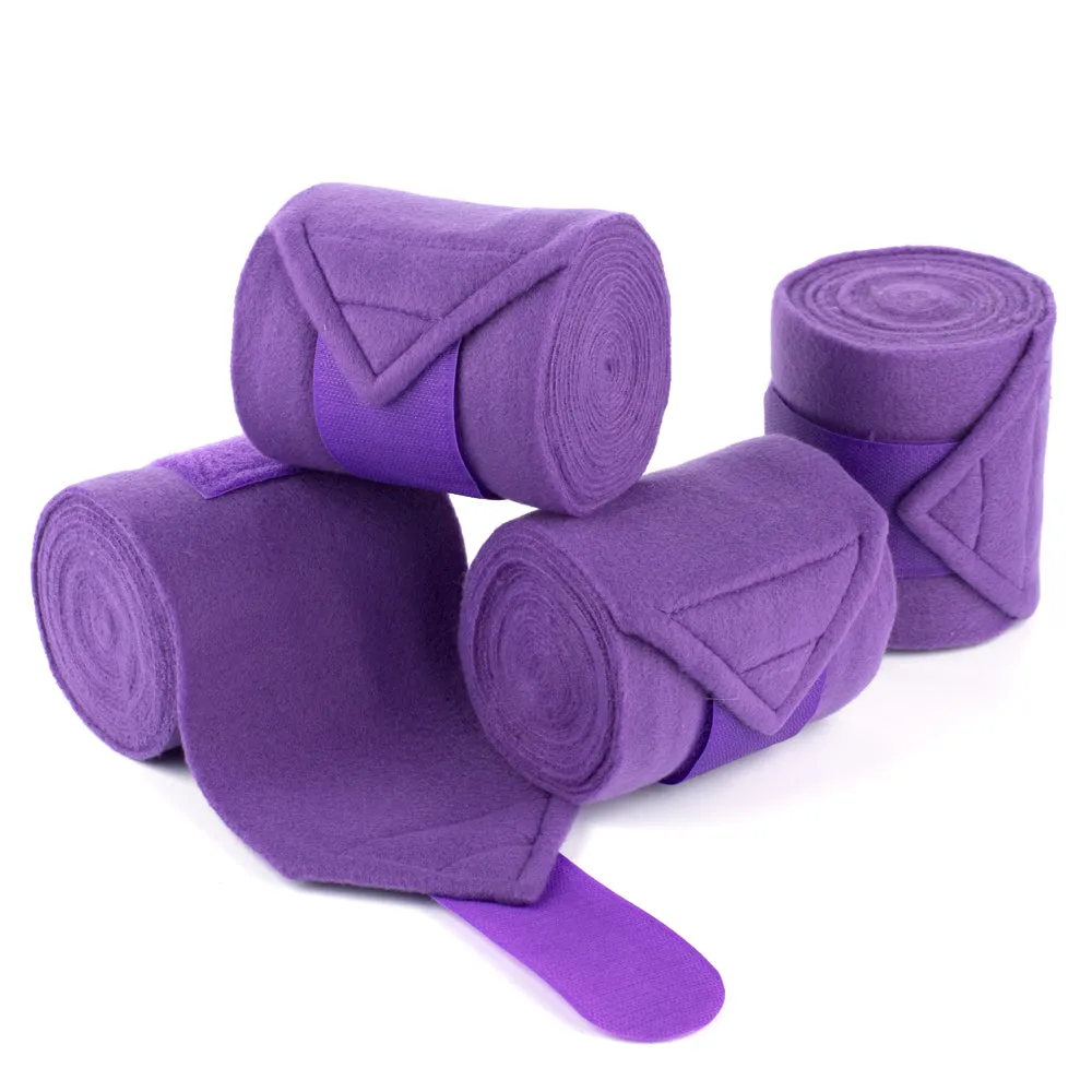 Y.J TAILS Horse Leg Polo Wraps Soft Fleece Equestrian Polo Bandage Wrap Set of 4pcs