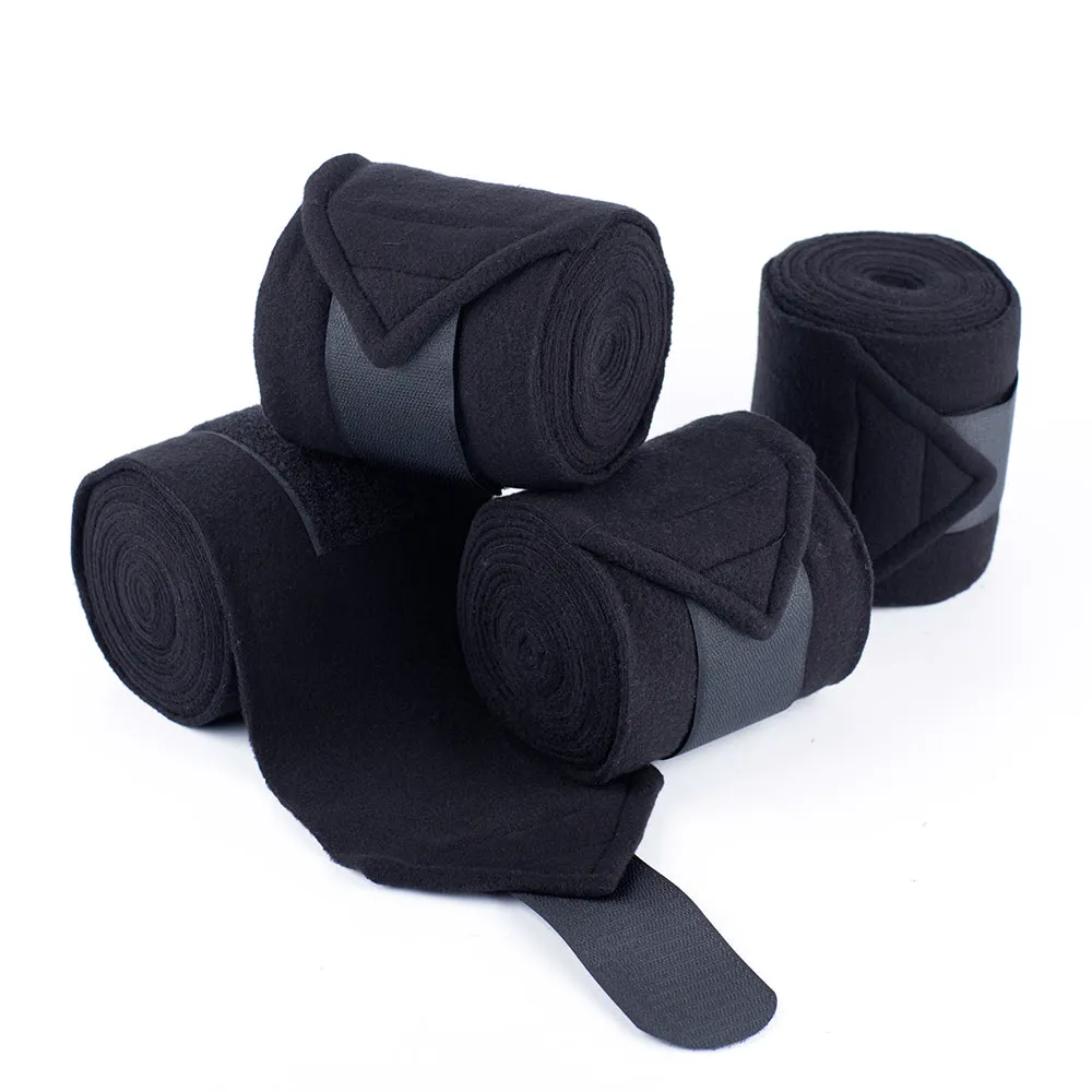 Y.J TAILS Horse Leg Polo Wraps Soft Fleece Equestrian Polo Bandage Wrap Set of 4pcs
