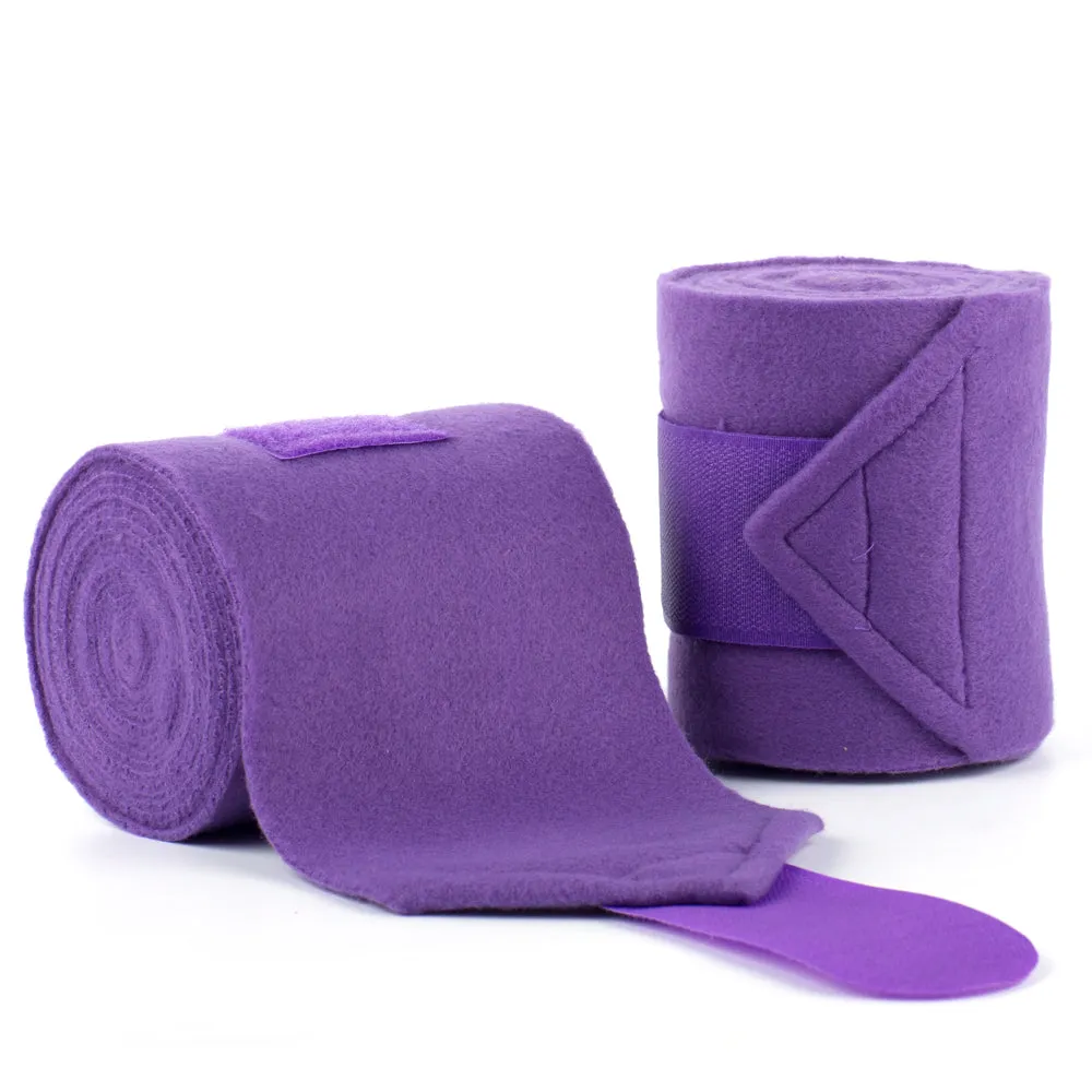 Y.J TAILS Horse Leg Polo Wraps Soft Fleece Equestrian Polo Bandage Wrap Set of 4pcs