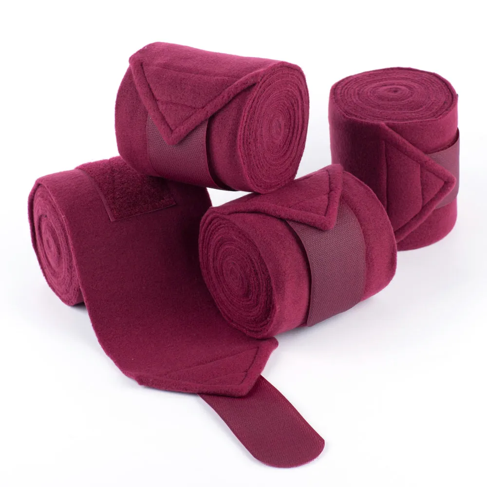 Y.J TAILS Horse Leg Polo Wraps Soft Fleece Equestrian Polo Bandage Wrap Set of 4pcs