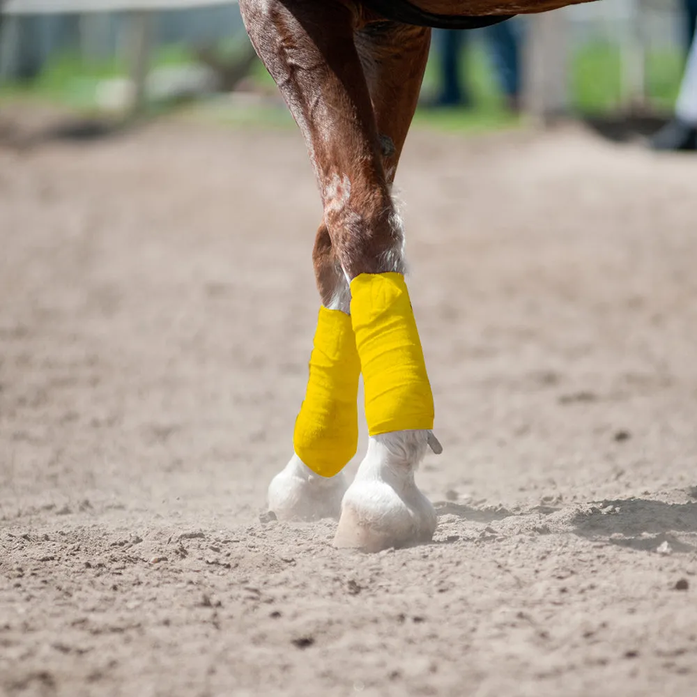 Y.J TAILS Horse Leg Polo Wraps Soft Fleece Equestrian Polo Bandage Wrap Set of 4pcs