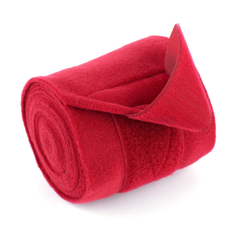 Y.J TAILS Horse Leg Polo Wraps Soft Fleece Equestrian Polo Bandage Wrap Set of 4pcs