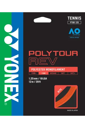Yonex Polytour REV 125 Tennis Strings [Bright Orange]