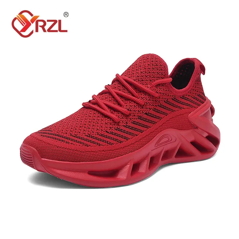 YRZL Men's Sneakers Breathable Non Slip Thick Sole Walking Shoes Comfortable Lightweight Casual Fashion Tennis Shoes for Men