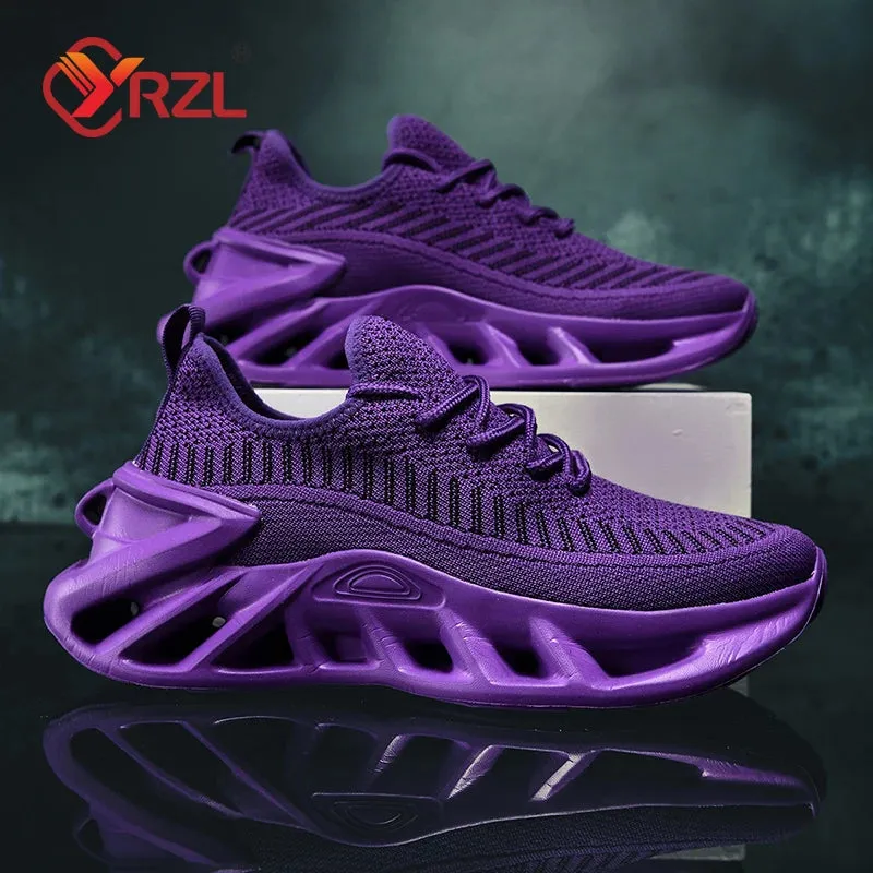 YRZL Men's Sneakers Breathable Non Slip Thick Sole Walking Shoes Comfortable Lightweight Casual Fashion Tennis Shoes for Men