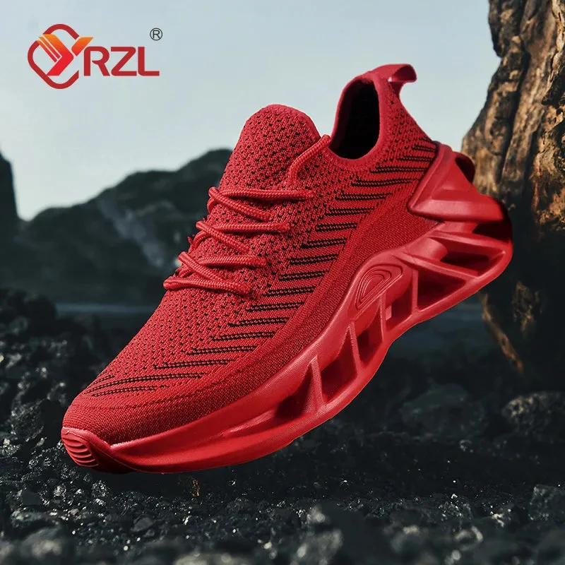 YRZL Men's Sneakers Breathable Non Slip Thick Sole Walking Shoes Comfortable Lightweight Casual Fashion Tennis Shoes for Men