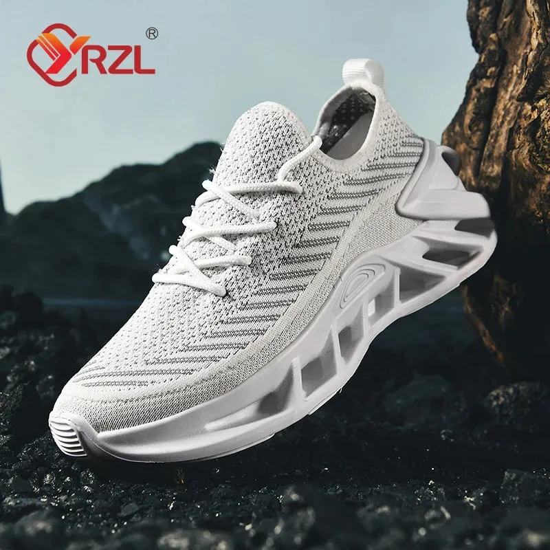 YRZL Men's Sneakers Breathable Non Slip Thick Sole Walking Shoes Comfortable Lightweight Casual Fashion Tennis Shoes for Men