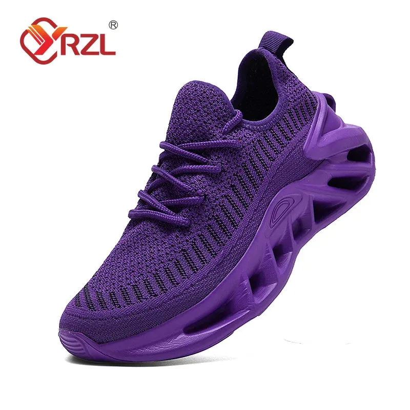 YRZL Men's Sneakers Breathable Non Slip Thick Sole Walking Shoes Comfortable Lightweight Casual Fashion Tennis Shoes for Men