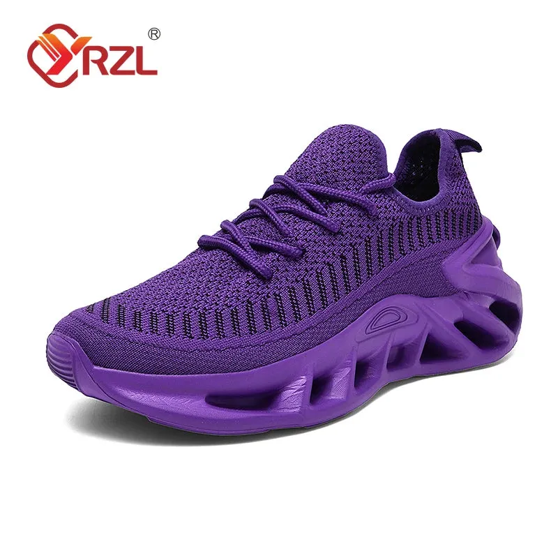 YRZL Men's Sneakers Breathable Non Slip Thick Sole Walking Shoes Comfortable Lightweight Casual Fashion Tennis Shoes for Men