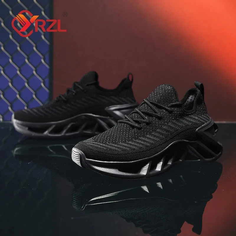 YRZL Men's Sneakers Breathable Non Slip Thick Sole Walking Shoes Comfortable Lightweight Casual Fashion Tennis Shoes for Men